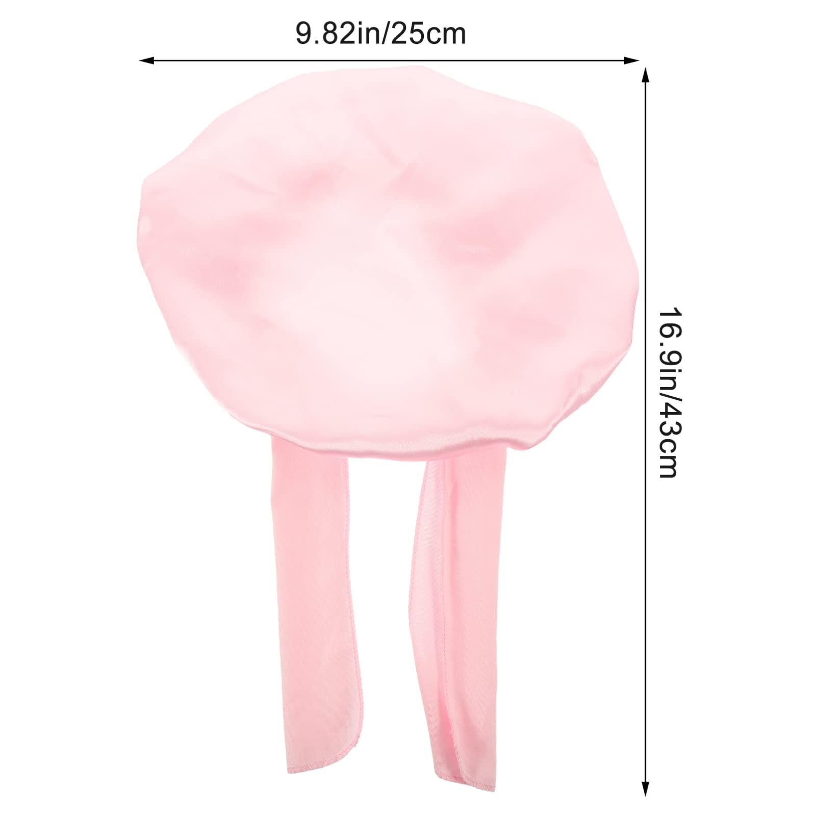 FOMIYES FOMIYES 3pcs Children\'s Shower Cap Baby Shower Hat Kids Sleep Cap Sleeping Hat Baby Hair Wrap Skull Cap Kids Bath Hats Satin Hair Bonnet Girl Bows Bowknot Bath Cap Elastic Fabric