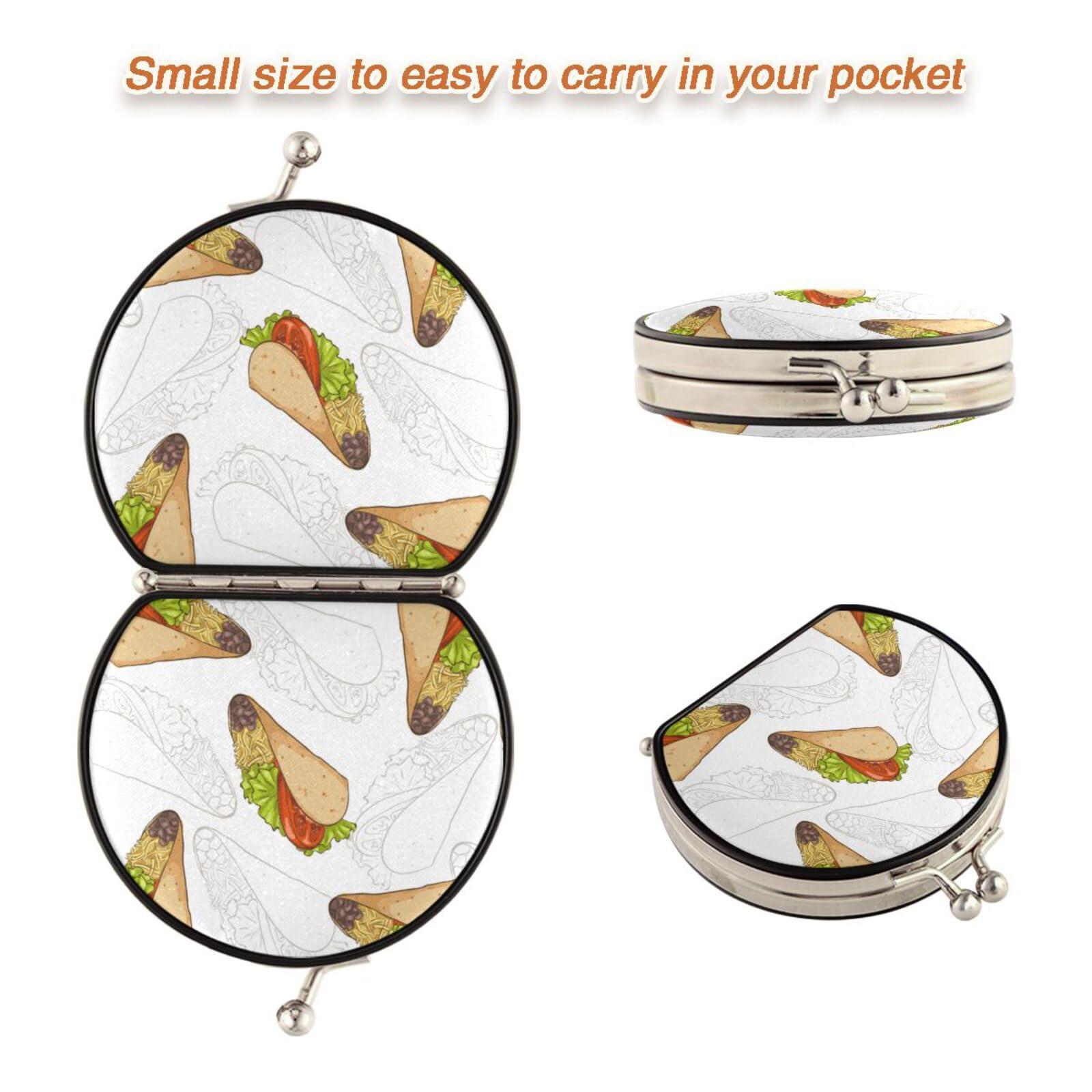 Augenstern Augenstern Travel Makeup Mirror Taco-scetch-Mexican Foldable Cosmetic Mirror Pocket Mirror