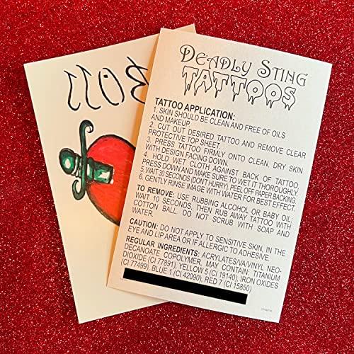 Deadly Sting Tattoos Frank N Furter BOSS & 4711 Temporary Tattoo Combo Pack Rocky Horror Picture Show (2-Pack - 4 tattoos)