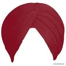 PLANET 007 Planet 007 Traditional Sikh Turban Pagri Punjabi Pagg Dastaar Punjabi Turban Dastar full voile 5.5 meter Maroon