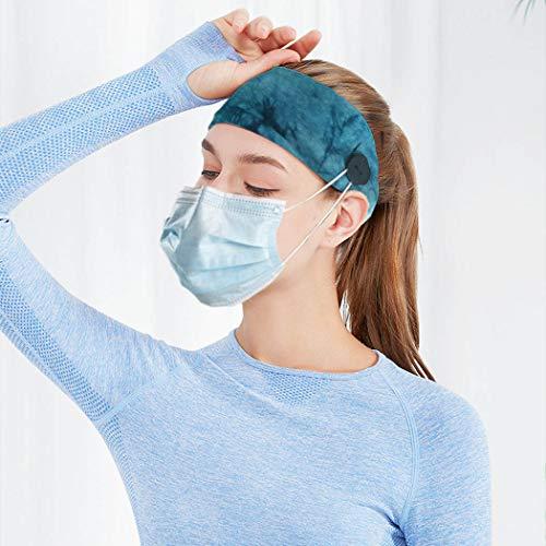 Bohend Bohend Boho Button Headband Wide Stretchy Daily Use Knotted Headwear Sport Athletic Yoga Gym Hair Accessories for Women and Girls(3pcs) (I)