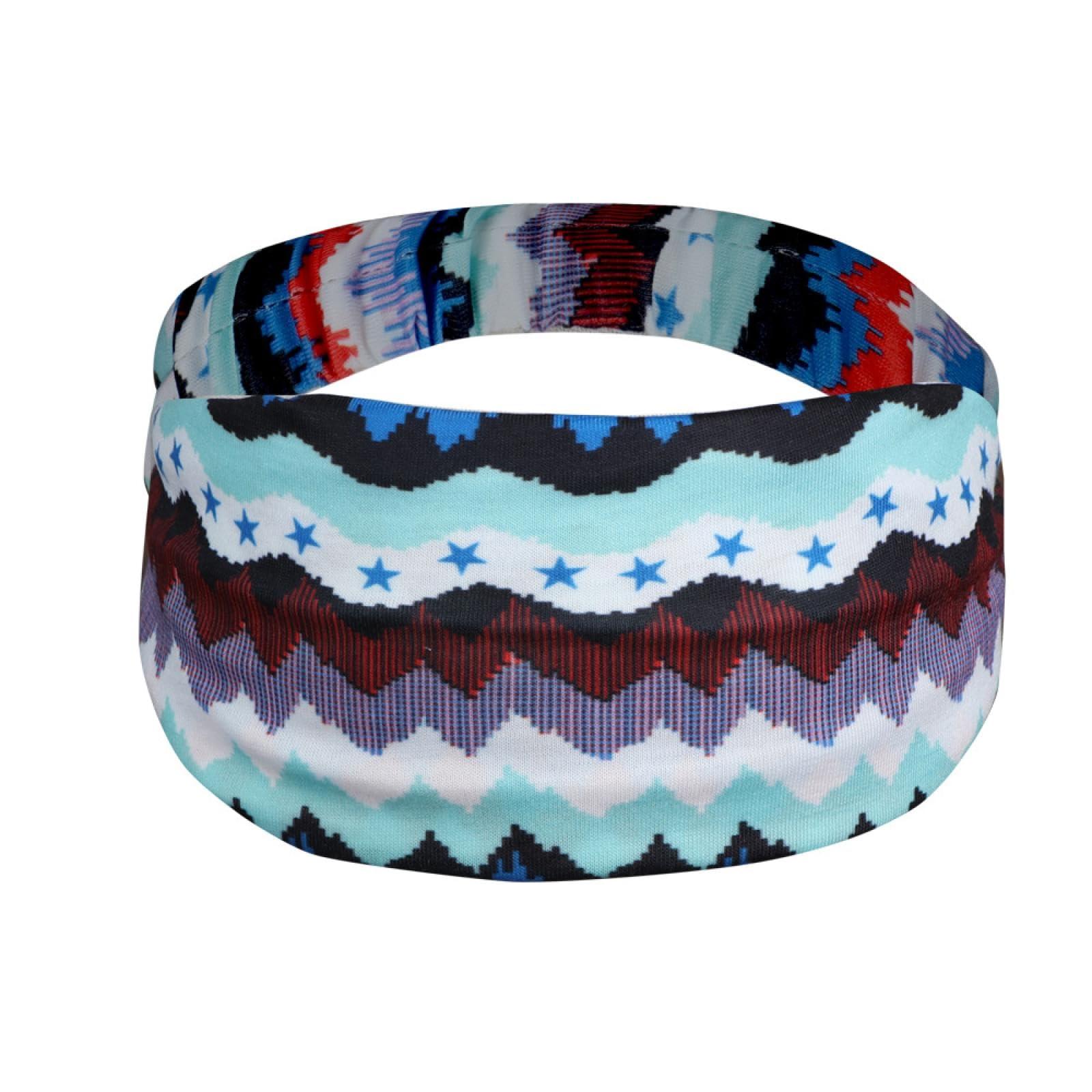 RWKGIEIK RWKGIEIK Printed Stretch Yoga Sports antiperspirant Headband Wig Gift Stretch Bandana Headband