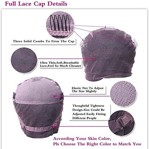 iVogue Hair Malaysian Virgin Human Hair Full Lace Wigs Loose Bouncy Wave Glueless Lace Front Wigs with Pre Plucked Baby Hair for Black Women (18"FullLaceWig)