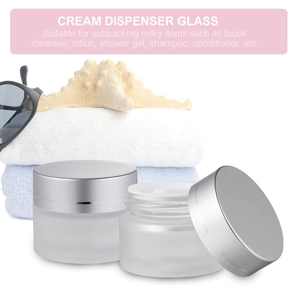 SOLUSTRE 6 Pcs cream bottle empty containers for lotions and creams glass jars with lids refillable glass cosmetic containers Eye Cream Jars empty cosmetic pots lip balm little cream travel