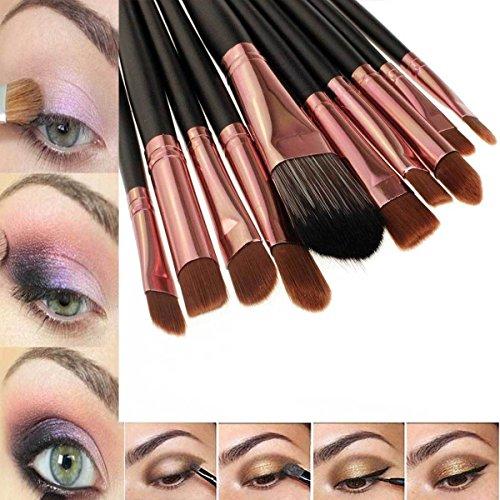 DISAAR Beauty 20pcs Makeup BRUSHES Kit Set Powder Foundation Eyeshadow Eyeliner Lip Brush NEW … (WHITE + GOLD)