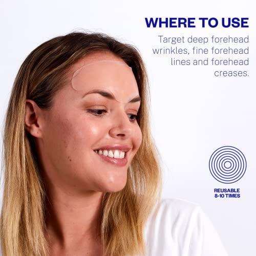 Wrinkles Schminkles Wrinkles Schminkles Forehead Wrinkle Patches, 4-Pack, Reusable Hypoallergenic Silicone Smoothing Pads for Reducing Frown Lines & Face Lift Overnight