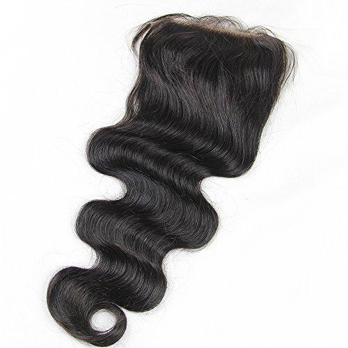 Lady Focus Lady Focus Wholesale Lace Closure Bleached Knots 4x4 Unprocessed Brazilian Body Wave Human Hair Closure Free Part 16 inches