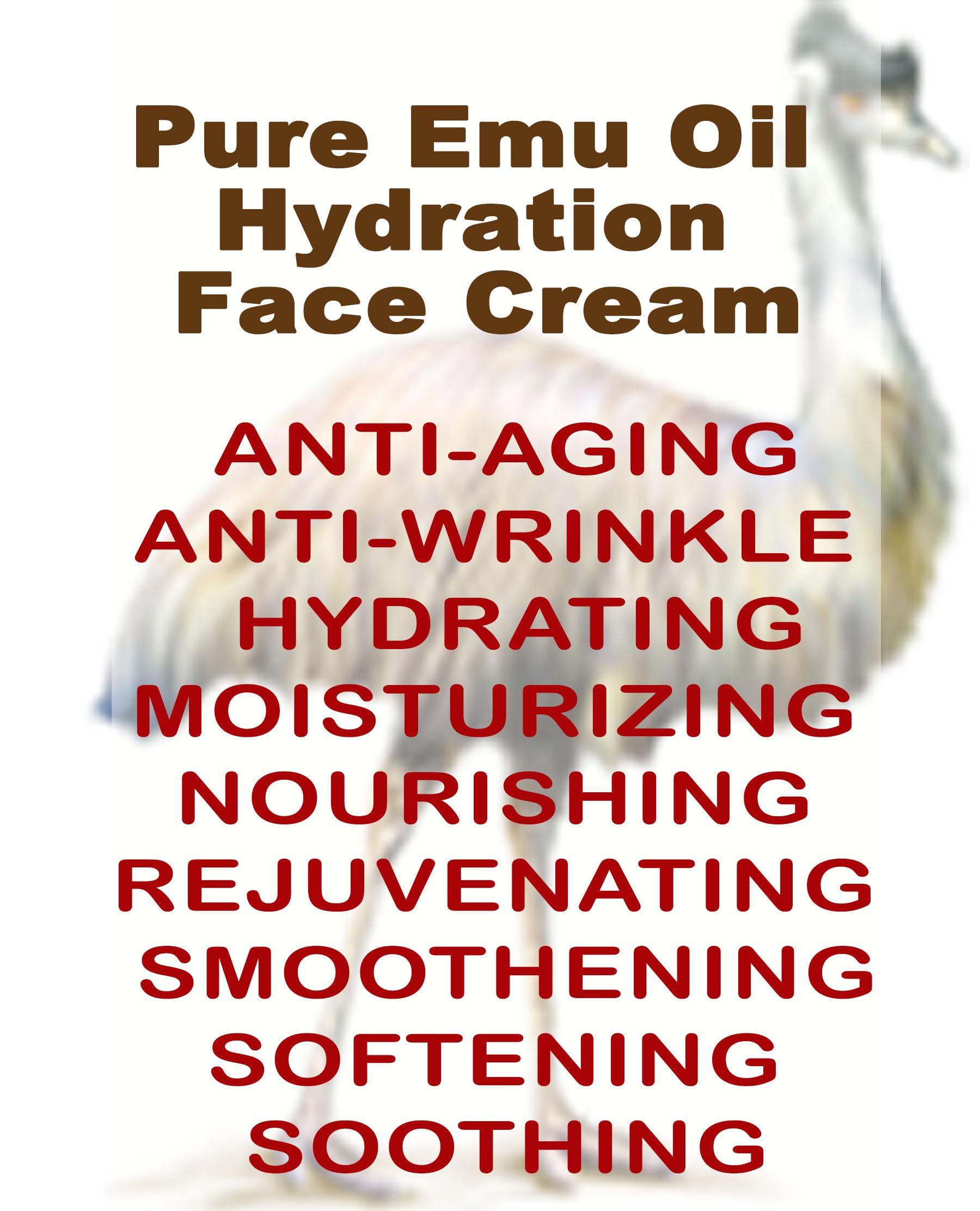 Botanical Beauty PURE EMU OIL HYDRATION FACE CREAM For Normal - Dry - Sensitive Skin. Moisturizing and Nourishing. 2 Fl. oz. - 60 ml by Botanical Beauty