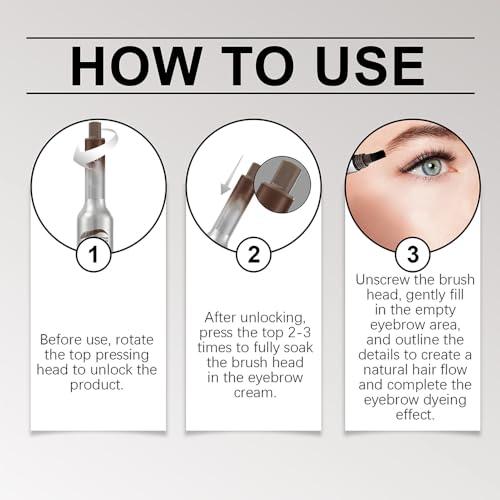 YCQPET Liftique Brow Brush,Liquid Eyebrow Brush,Brow-Fection Angled Brush & Dip Liquid Eyebrow Gel, Long Lasting Waterproof Eyebrow Pencils,Multi-Purpose Non-Smudged Eyebrow Pen (Light Brown)