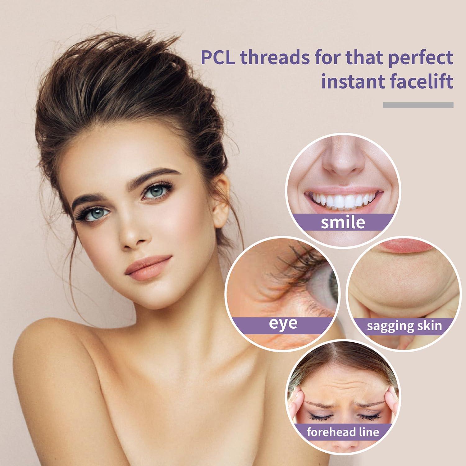 elves Elves PCL Threads for Face Pcl Screw Thread Lift 30G13mm Mono Screw Type Face Lifting 20Pcs Facial Thread Smoothing Wrinkles with Sharp Tip