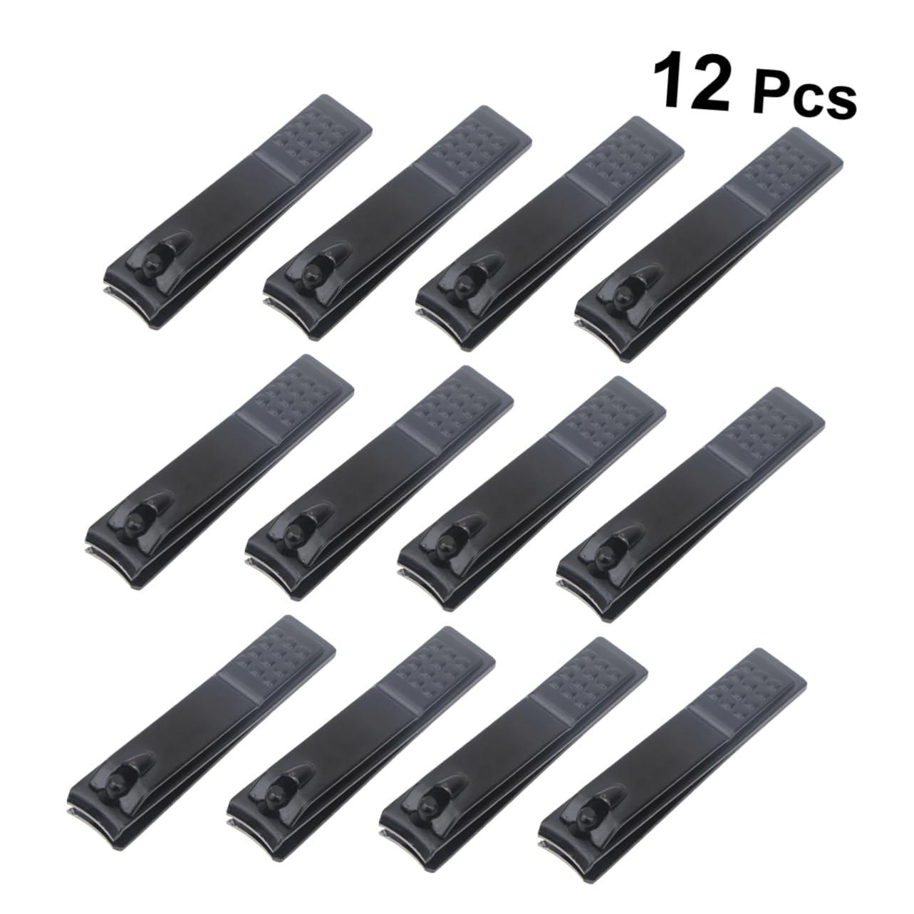 BELLIFFY BELLIFFY 12pcs Nail Nipper Skin Tag Remover Ingrown Nail Stick Trimmers Cuticle Remover Heavy Duty Nail Clipper Toenails Bulk Nail Clippers Cuticle Nipper Cuticle Pusher Electric Men Black