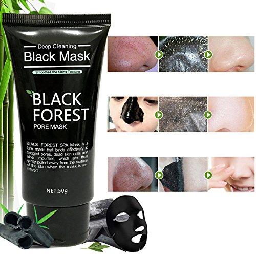 Boolavard Blackhead Remover Mask, Black Forest Spa-Peel Off Black Head Acne Treatments,Face Cleaning Mask+Spoon