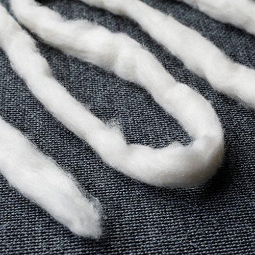 AMOZA Japanese Organic Cotton Sliver 13 Feets 100% Organic Unbleached [Made in Japan] (1 Pack)