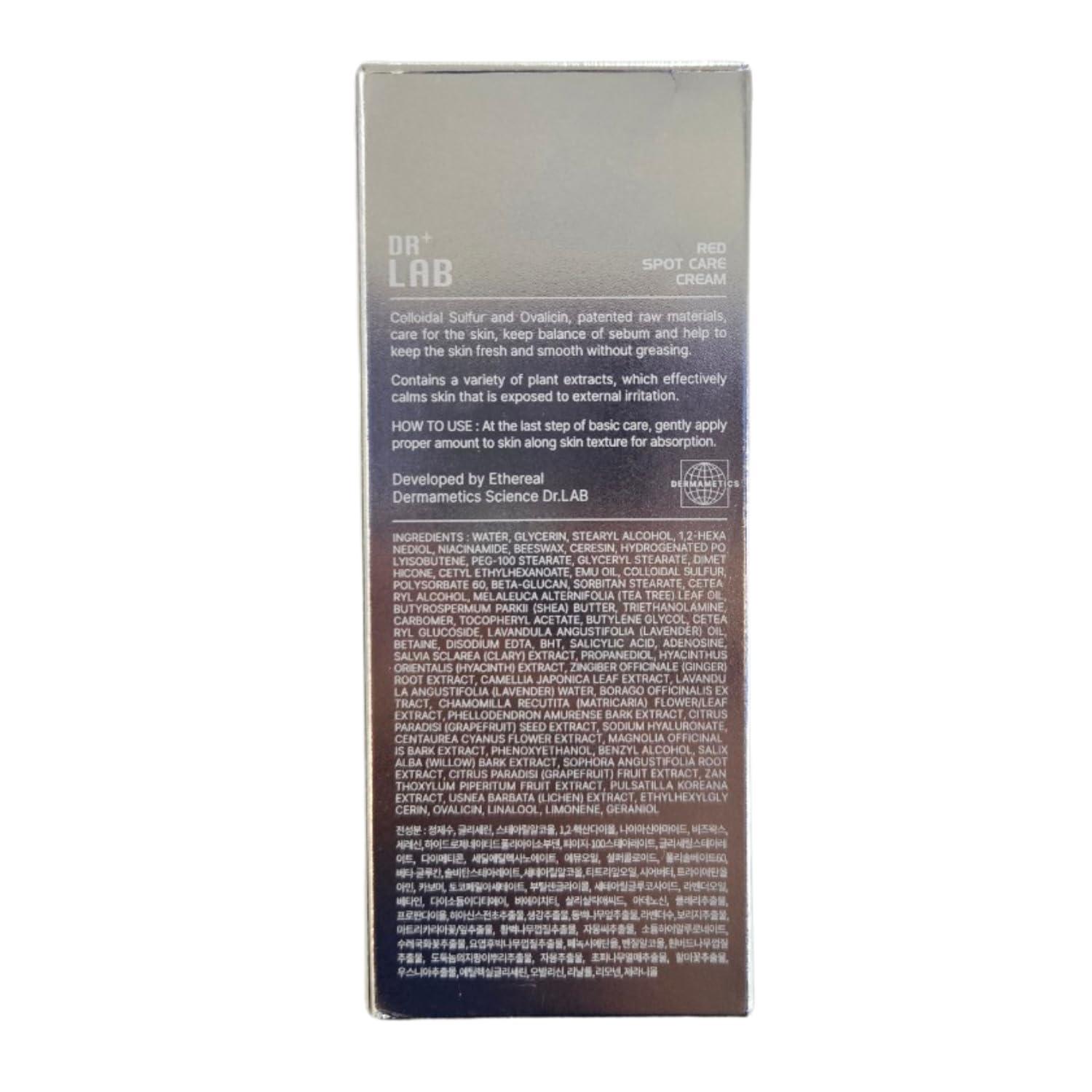 DR+LAB DR+LAB Red Spot Care Cream 2.03 fl oz /60ml Soothing Pore Trouble Care pH Balance for Acne Prone Sensitive Skin Korean Skincare