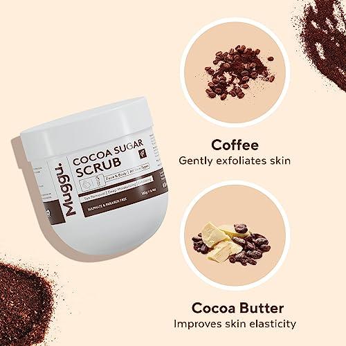 Generic Skincare Cocoa Sugar Exfoliating Body Scrub with Coffee and Cocoa Butter | D Tan Body Scrub for Men and Women | Coffee Body Scrub | De Tan Removal - 180gm