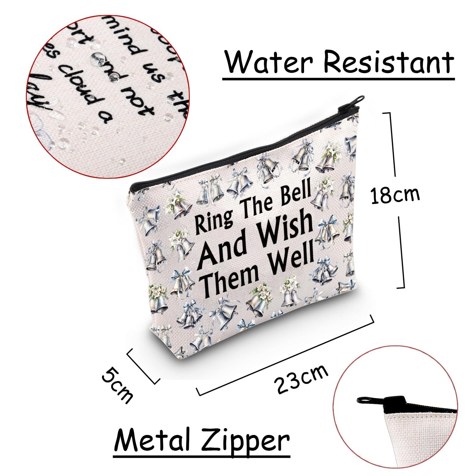 JXGZSO JXGZSO Wedding Bell Cosmetic Bag Ring The Bell And Wish Them Well Makeup Bag Country Wedding Gifts Bell Themed Gift