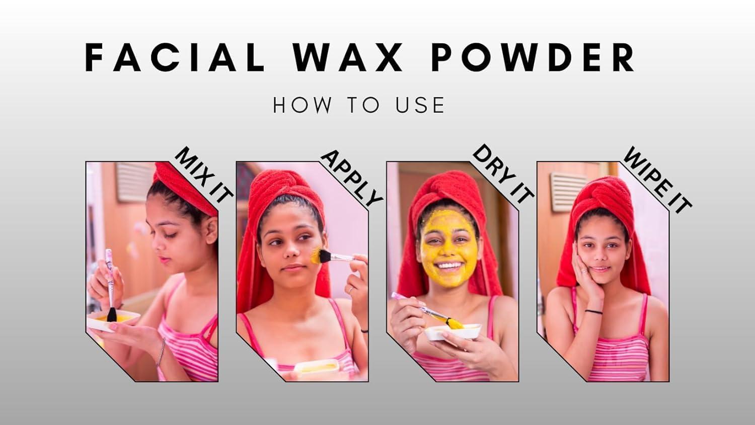 Generic Generic Facial Wax Powder | 5-minute Painless Face Hair Removal Waxing Powder | Easy to use at home | Facial hair remover for women