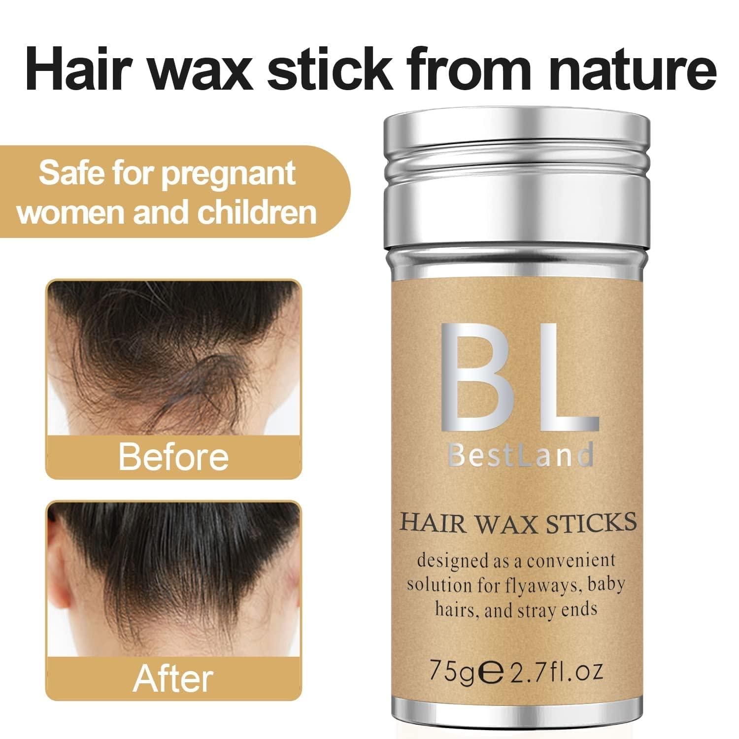BestLand BestLand Hair Wax Stick, Styling Stick for Edge Control, Hair Finishing, and Frizz/Baby Hair Taming - Slick Back Stick for Kids Women and Men, Tamer for Flyaways, Hair Bun Maker and Accessories