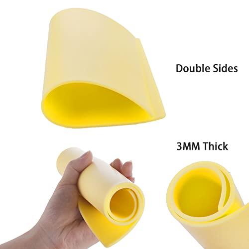 Arcimatto 3mm Tattoo Practice Skin, 5 Pcs 12x8" 3mm Thick Silicone Fake Skin Blank Double Sides Soft Skin, Tattooing Microblading Eyebrow Lip Practice Sheet for Beginners and Artists (5Pcs I 3mm)