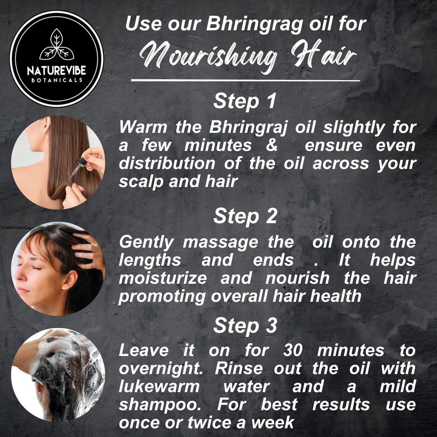 Naturevibe Botanicals Naturevibe Botanicals Bhringraj Oil 32 Ounces | 100% Pure and Natural | Great for Skin Care and Hair Care