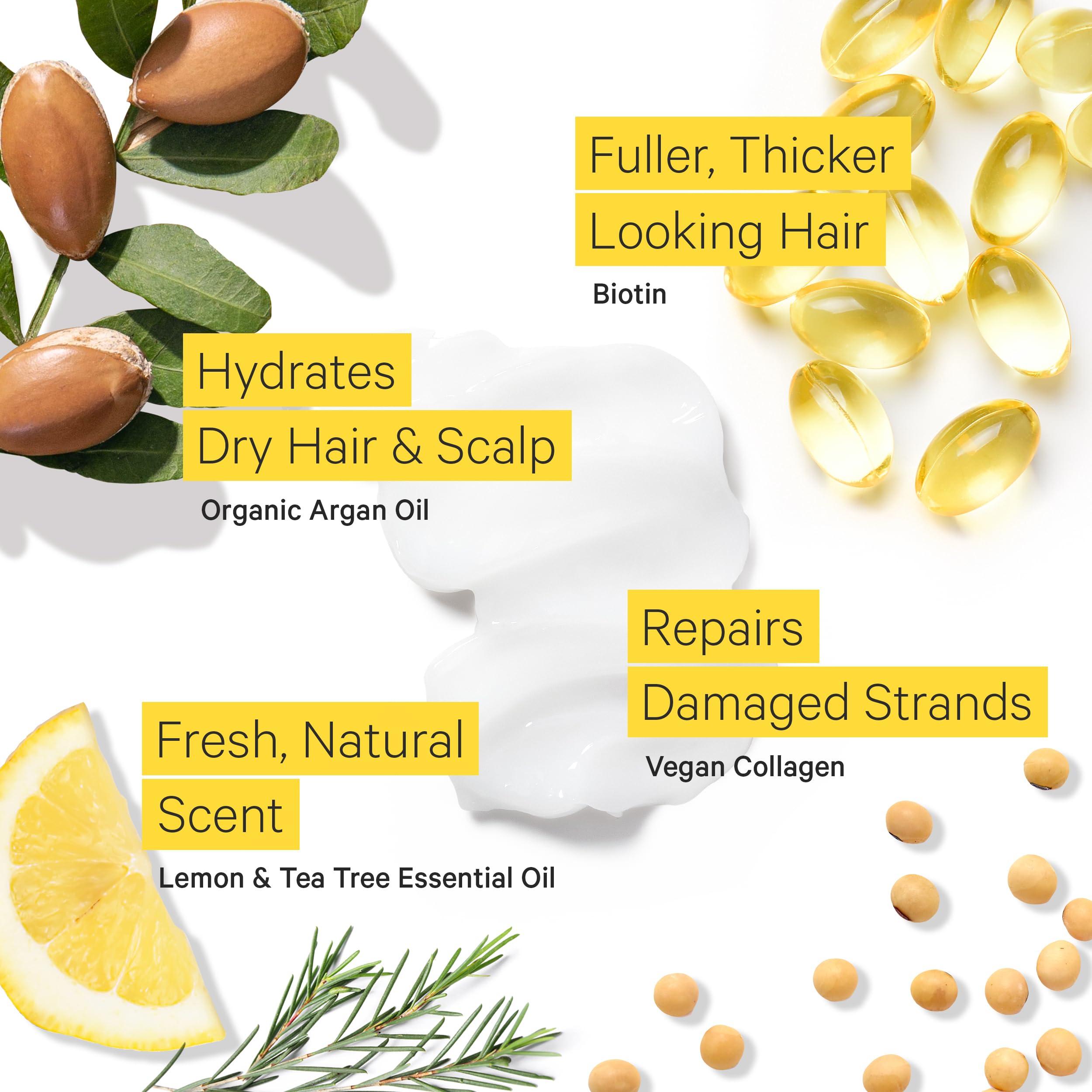 Tree to Tub Tree to Tub Citrus Body Wash for Dry Skin Sensitive Skin Vegan Biotin and Collagen Conditioner for Dry Damaged Hair pH Balanced Moisturizing Body Wash Volumizing Fine Hair Thickening Conditioner