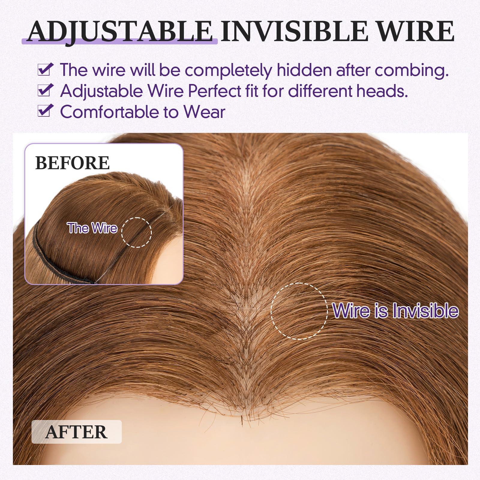 prokyvity Halo Hair Extensions Real Human Hair,Prokyvity Halo Hair Extension 100% Human Hair,Halo Extensions Real Human Hair,Human Hair Halo Extensions,Halo Hair Extension,Halo Extension 06 Light Brown 20inch