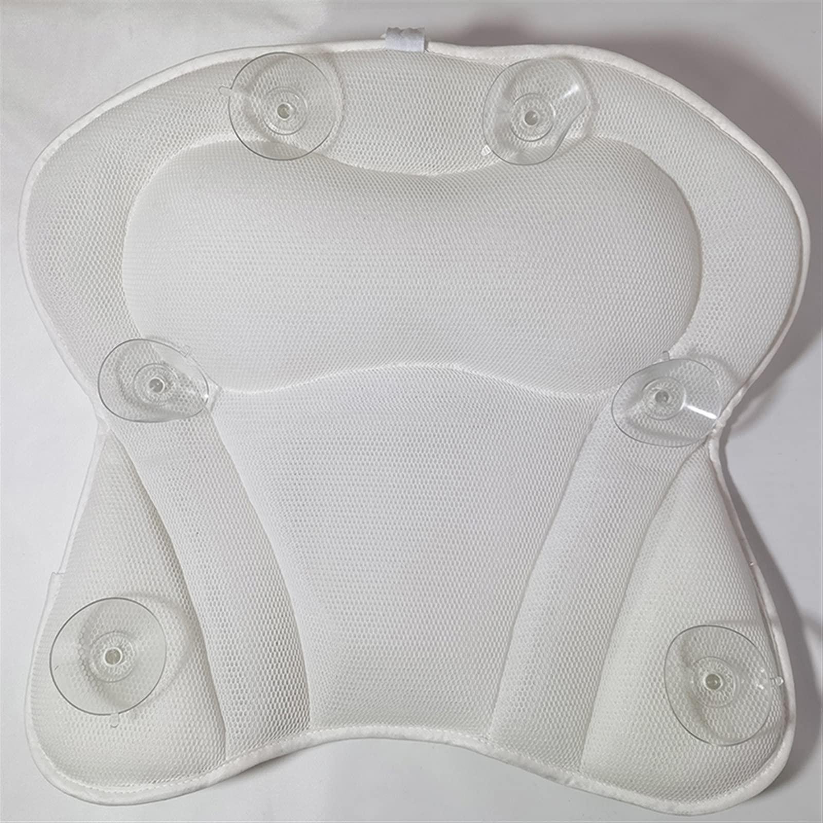 CHENYUEFA CHENYUEFA Bath Pillows White Butterfly Bath Pillow Breathable Bathroom Cushion Accersories for Home Bathroom Accessories with Suction Cups Pillow