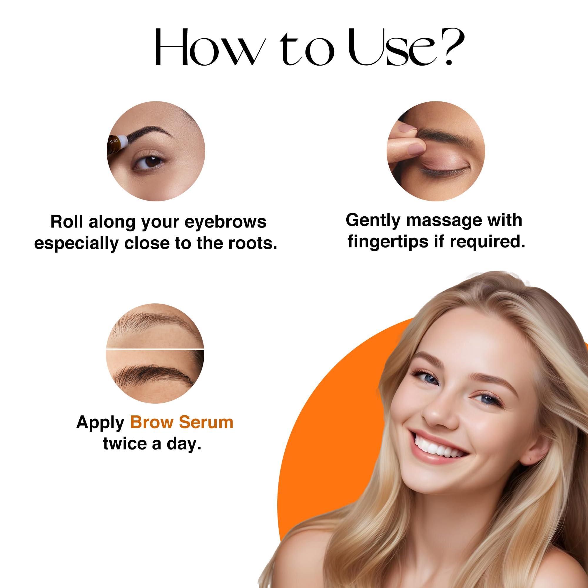 NOURISH MANTRA Nourish Mantra Eyebrow Growth Serum | Formulated with Redensyl, Biotin, Peptides & Amino Acids | Natural Eyebrow Serum and Enhancer for Thicker Brows | Brow Enhancing Serum 10 ml