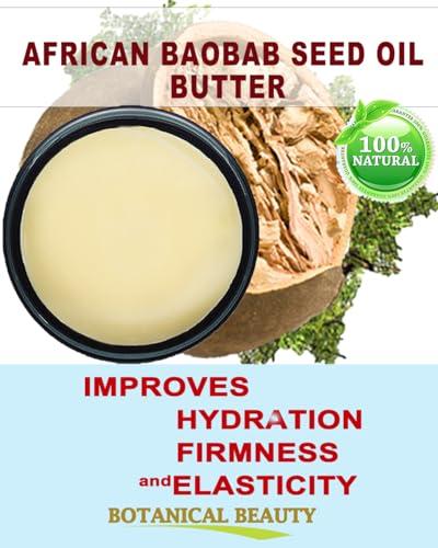 Botanical Beauty Botanical Beauty BAOBAB SEED OIL BUTTER 100% Natural RAW VIRGIN UNREFINED for Skin, Hair, Lip and Nail Care. 16 Fl. oz. - 480 ml. Rich in Vitamin E