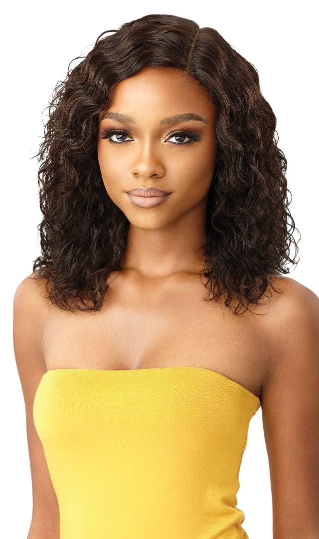 The Daily Wig Outre The Daily Wig Unprocessed Human Hair Lace Part Wig HH DEEP CURL 16" (NBLK)