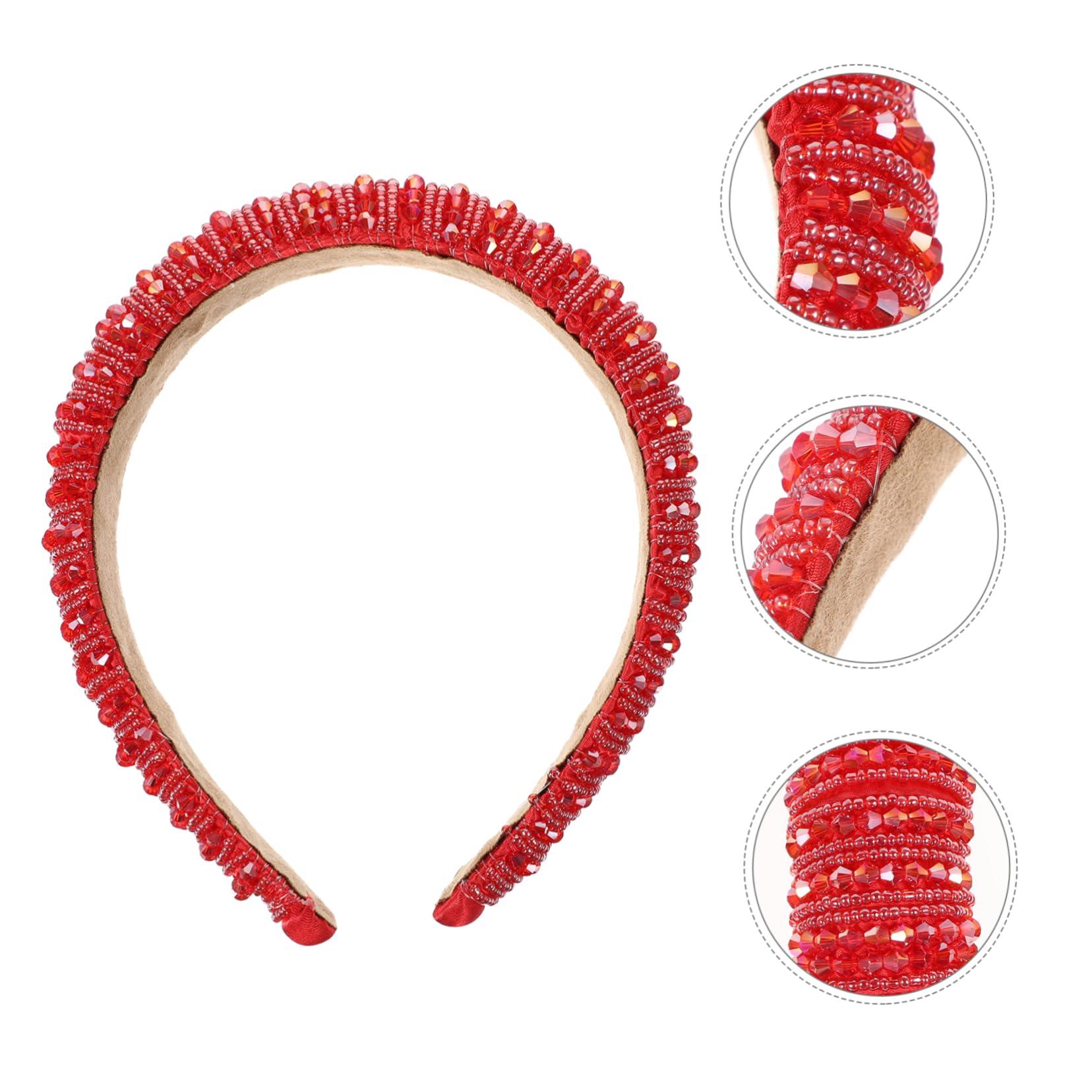 VINTORKY VINTORKY Baroque Crystal Rhinestone Hairband Headdress for Women Handmade Beaded Headband Stylish Hair Accessories for and Women Elegant Crystal Hairband