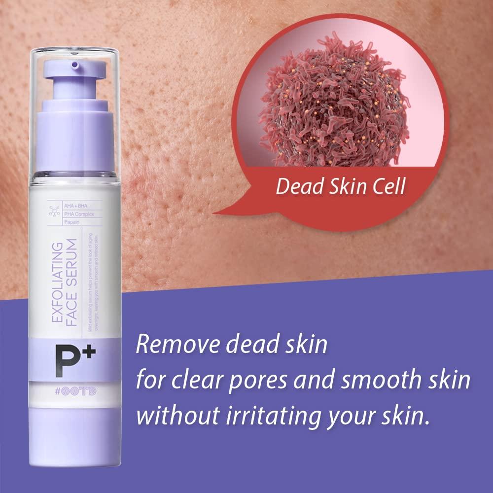 #OOTD AHA BHA Serum Korean Overnight Face Serum, Acne Serum for Oliy & Sensitive Skin, Exfoliating Face Serum P.M, AHA BHA PHA, Papain, Cell Turnover Refine Serum Cream 50g