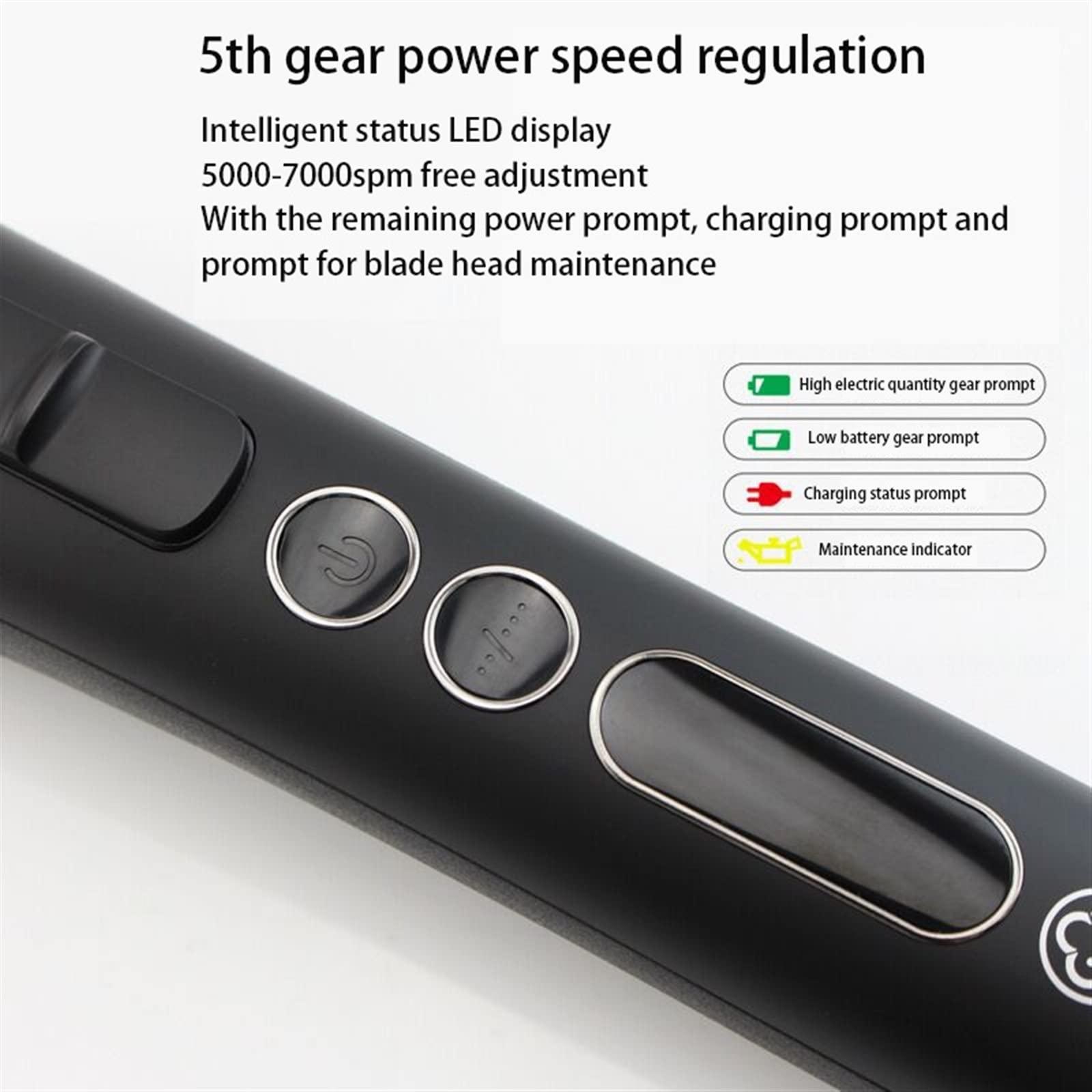 RomildaYuan RomildaYuan Hair Trimmer Low Noise Hair Cutting Machine Professional Hair Trimmer Clippers Men Oil Head Gradient Trim Carving Push Digital Hairdresser Hair Care and Styling (Size : UK Plug)