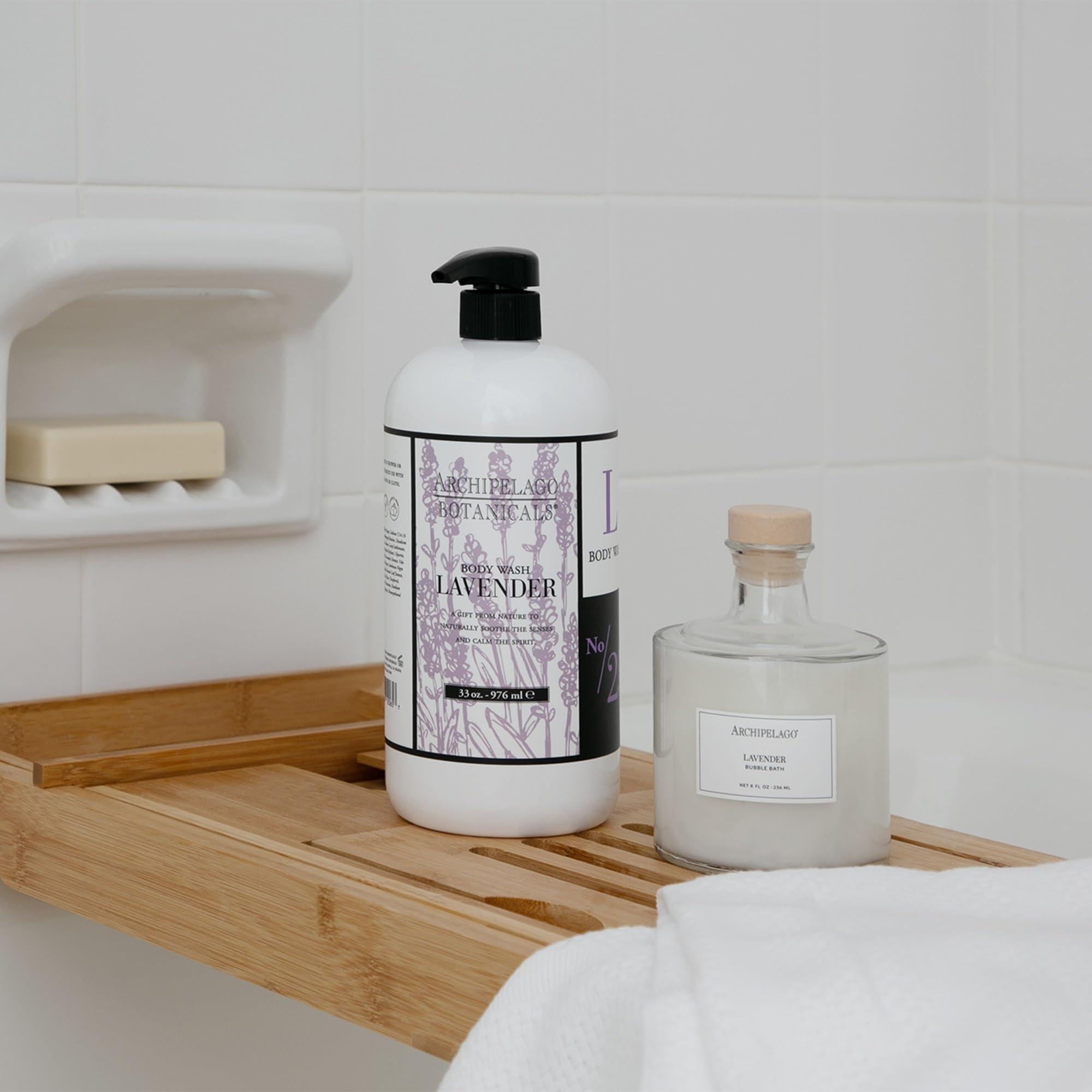 Archipelago Botanicals Archipelago Botanicals Lavender Body Wash, Cleansing and Moisturizing Body Wash for Dry Skin, Soft and Smooth Skin, Free from Parabens, Phthalates and GMOs (33 oz)