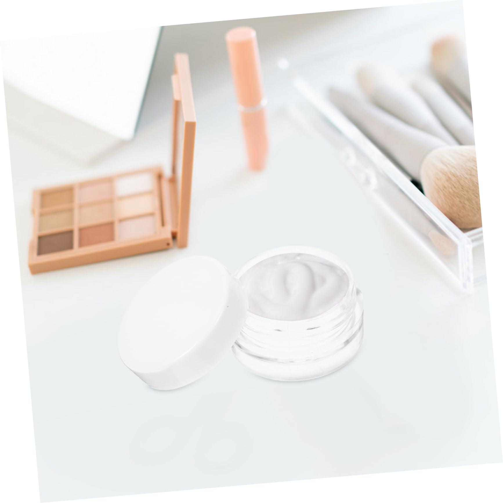 MUCKLILY MUCKLILY 20pcs Round Jar Plastic Cosmetic Container Set Empty Cosmetic Jars Skin Care Container Refillable Cosmetic Containers Lotion Containers with Lids Lotion Bottles Lotion Jar White