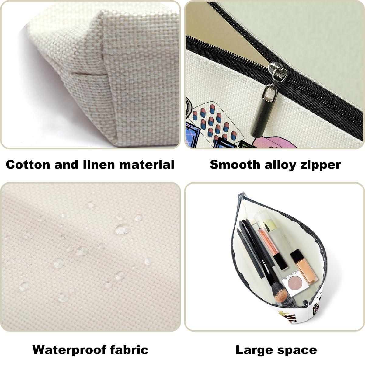 PQV Nurse Cosmetic Bag Nurse Gifts Nurse Appreciation Makeup Bag Nurse Graduation Gift Nursing Student Essentials Accessories Nurse Practitioner Gifts for Women Doctor Nurses Week Gift Christmas Birthday