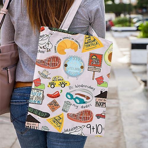 WCGXKO WCGXKO Funny Vine Humour Quote Vine Meme Lover Canvas Tote Bag (meme)