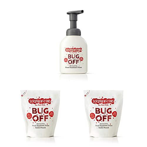 Scrubbington's Scrubbington's Scrub Up Children's Foaming Hand & Face Wash Refill Pouch with 98% Natural Ingredients & Aloe Vera for Sensitive Skin, 3 x 200ml