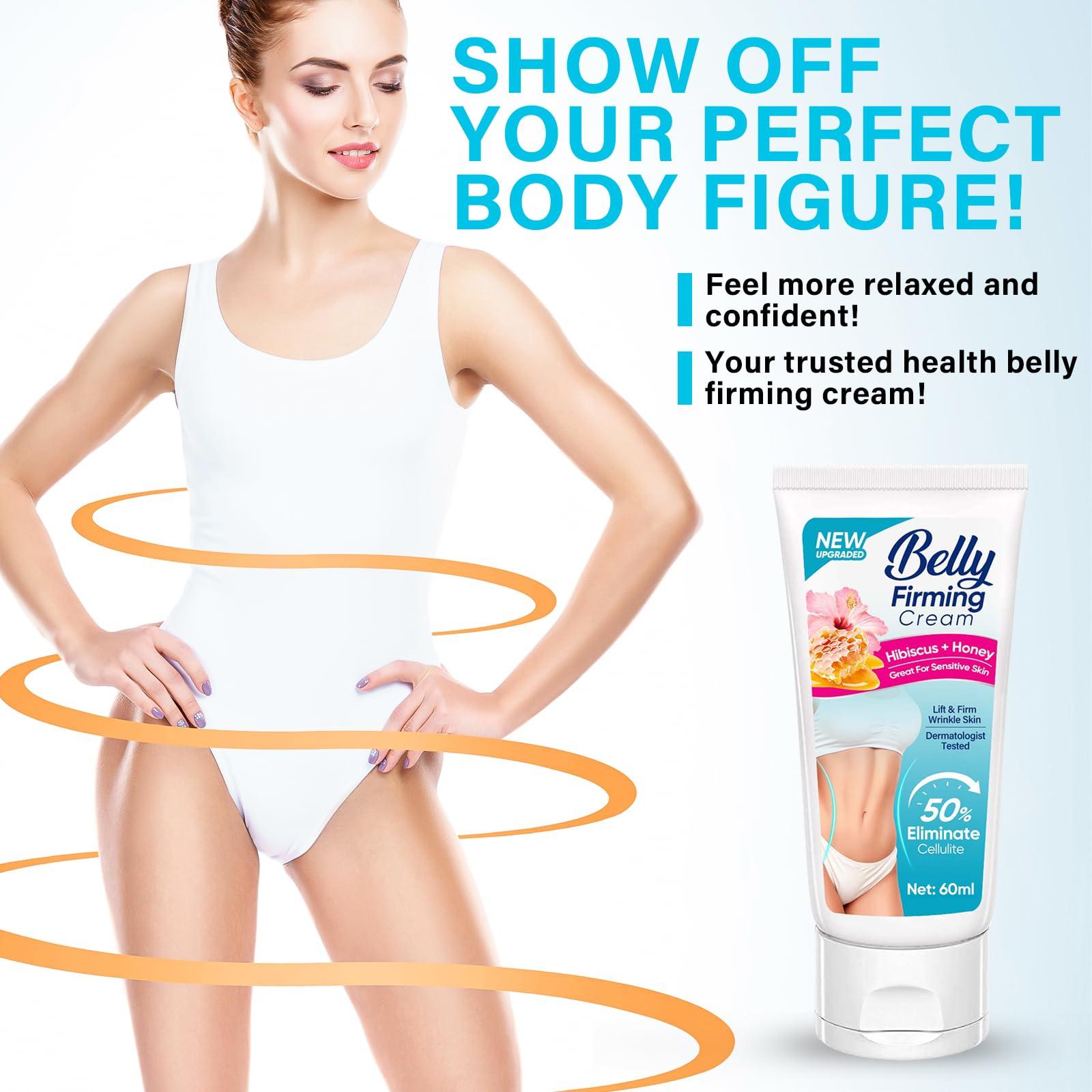 iFuntecky Flat Belly Firming Cream, Lift and Firm Booty Cellulite Cream for Skin Tightening, Moisturizing, Lifting, Suitable for Stomach/Thighs/Butt/Arm