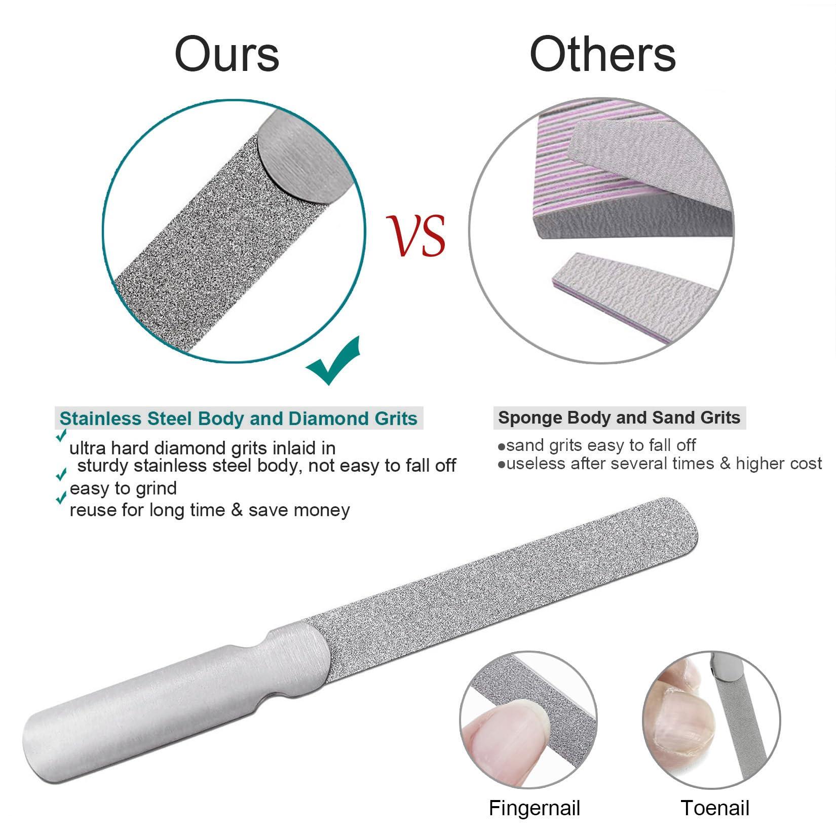 VOGARB VOGARB Toe Nail Clippers for Men Thick Nails for Seniors, Heavy Duty Large Ergonomic Long Handle Toenail Clippers for Seniors, 3pcs Set with Case (JCCT3PS)