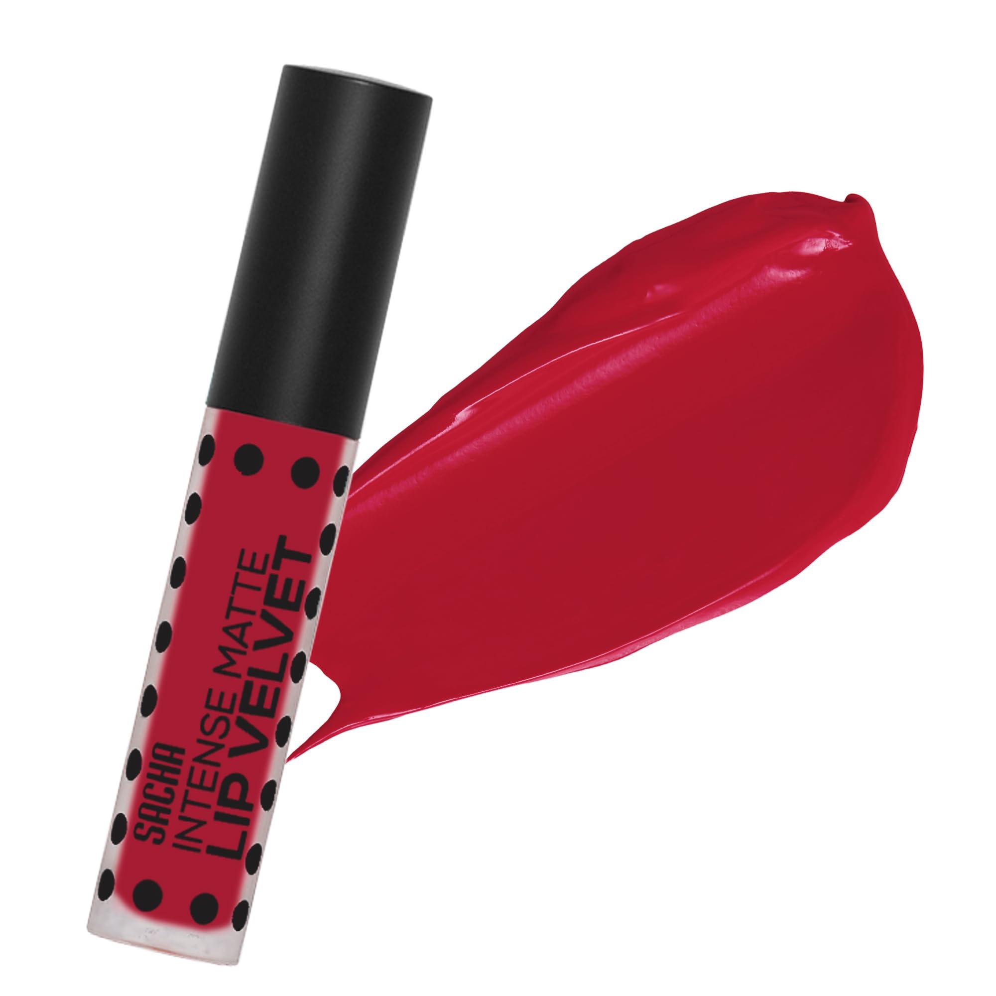 Sacha Cosmetics Intense Matte Lip Velvet by Sacha Cosmetics, Long Lasting Liquid Lipstick Lip Color Makeup, Best Lip Stain Tint Stick, 0.20 oz,5.0 g, Hello Boys!