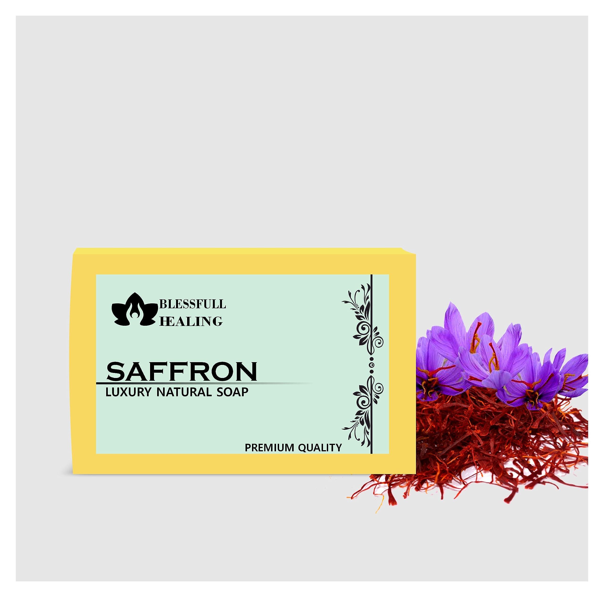 Blessfull Healing Blessfull Healing Luxury Saffron Handmade Natural Soap Bars (125 Gram / 4.4 OZ) (Pack Of 2)