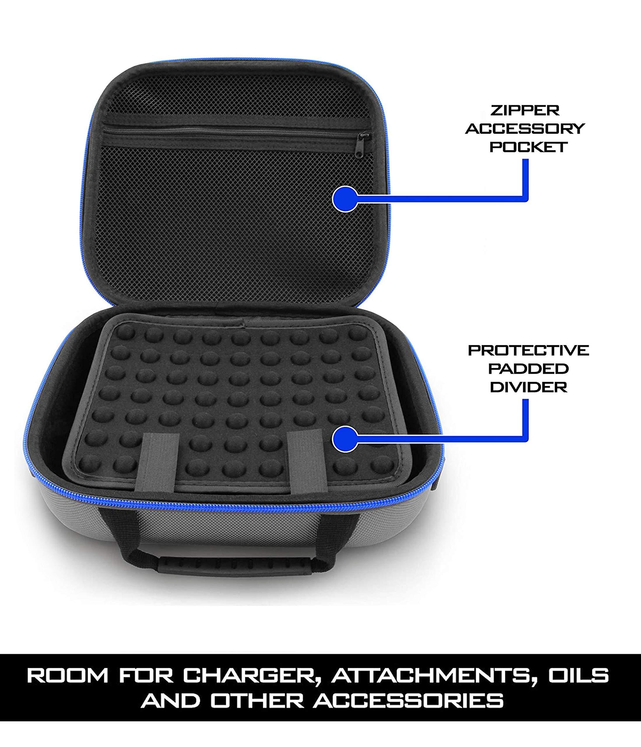 CASEMATIX CASEMATIX Hair Clipper Barber Case Holds Clippers, Hair Buzzers, Trimmers, T Finisher Liner - Travel Case for Clippers, Stylist and Hair Cutting Supplies with Adjustable Strap