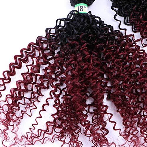 SSJFZM 16-20Inch Curly Hair Weaving Synthetic Curl Hair Extensions For Women T1B613 16inch