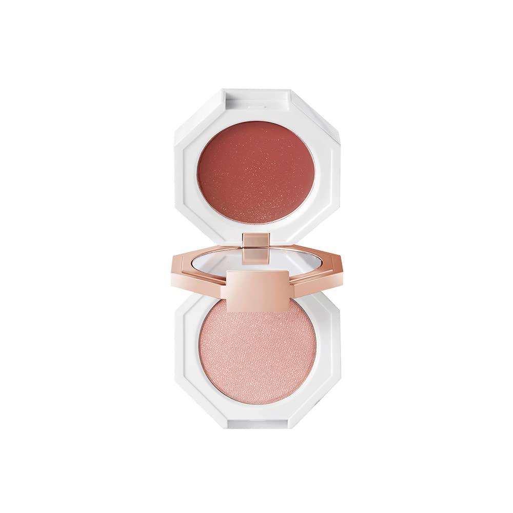 DEARDAHLIA DEAR DAHLIA Paradise Dual Palette Tri-Colored Eyeshadow with Built-in Mirror, FORBIDDEN FIG, Vegan, Cruelty Free, 8 Free Formula, All-in-one Multi-use Palette, Minimal Fallout, 4g