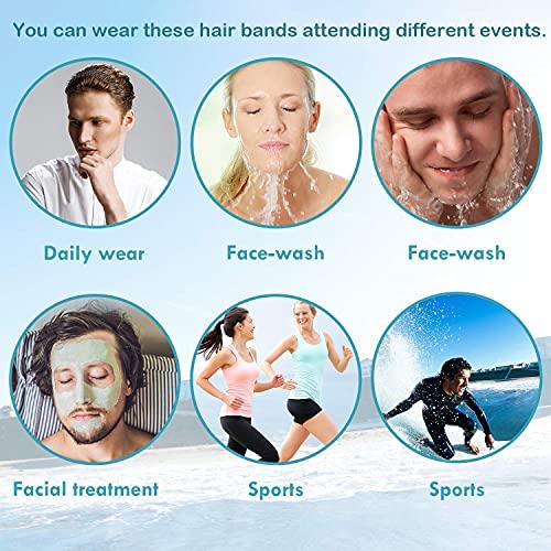 a11 6Pcs Hair Hoop, Unisex Wavy Headband Metal Hair Hoop Multi-style Wave Spring Headband Wavy Comb Hair Band Accessories for Men and Women Black