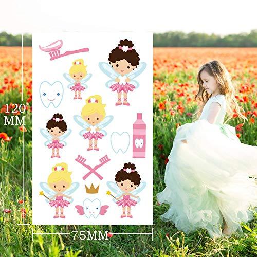 Fanoshon Fanoshon Butterfly Tattoos for Kids, 14 Sheets Flower Fairy Princess Temporary Tattoo Stickers for Girls Women Adults, Fake Elf with Wings Birthday Body Decoration Party Favor Supplies