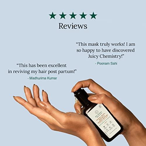 Juicy Chemistry Juicy Chemistry - Certified Organic & 100% Natural Pre-Shampoo Hair Mask w/Argan & Mango Butter for Dry & Frizzy Hair (75gm)