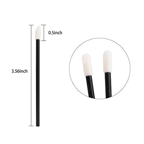 Mooerca Mooerca 640PCS Disposable Lip Brushes Make Up Brush Lipstick Applicators Wands Makeup Applicators Brushes Lip gloss Applicators Tester Wands Tool Kits Makeup Beauty Tool Kits Black