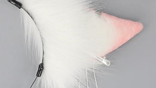TTYAO REII TTYAO REII Fluffy Fox Cat Wolf Ears Headband Faux Fur Animal Ears Headwear Lolita Costume Hair Accessories for Cosplay Party